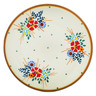 Polish Pottery Plate 7&quot; Rustic Field Flowers Red