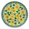 Polish Pottery Plate 7&quot; Sunflower Fields