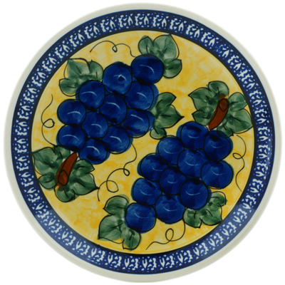 Polish Pottery Plate 7&quot; Tuscan Grapes