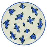 Polish Pottery Plate 8&quot; Blue Berry Special UNIKAT