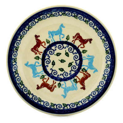 Polish Pottery Plate 8&quot; Children&#039;s Prancing Poni