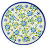 Polish Pottery Plate 8&quot; Forget-me-not Field