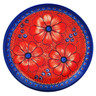 Polish Pottery Plate 8&quot; Red Hot Summer UNIKAT