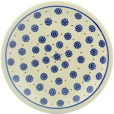 Polish Pottery Plate 9&quot; Simple Daisies