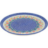 Polish Pottery Platter 12&quot; Wave Of Flowers
