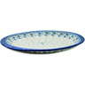 Polish Pottery Platter 17&quot; Blue Grapevine