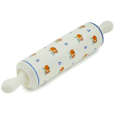 Polish Pottery Rolling Pin 13&quot; Country Apple