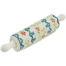 Polish Pottery Rolling Pin 13&quot; Sunny Bloodstone
