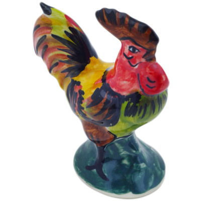 Polish Pottery Rooster Figurine 4&quot; Mosquito