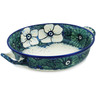 Polish Pottery Round Baker with Handles 6&frac12;-inch Bold Poppies UNIKAT