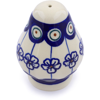 Polish Pottery Salt Shaker 3&quot; Flowering Peacock