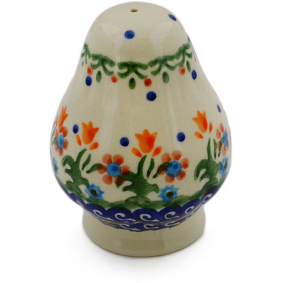 Polish Pottery Salt Shaker 3&quot; Spring Flowers