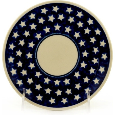 Polish Pottery Saucer 6&quot; America The Beautiful