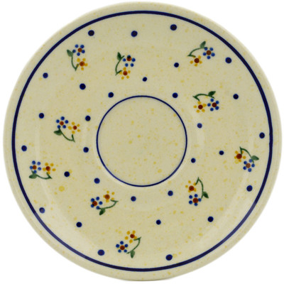 Polish Pottery Saucer 6&quot; Country Meadow