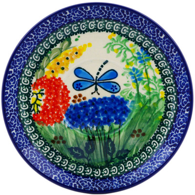 Polish Pottery Saucer 6&quot; Garden Delight UNIKAT