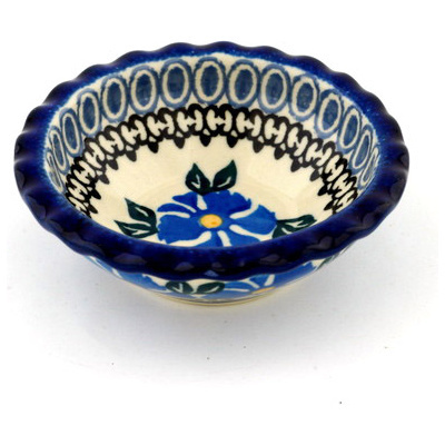 Polish Pottery Scalloped Bowl 3&quot;