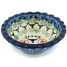Polish Pottery Scalloped Bowl 3&quot; Texas State