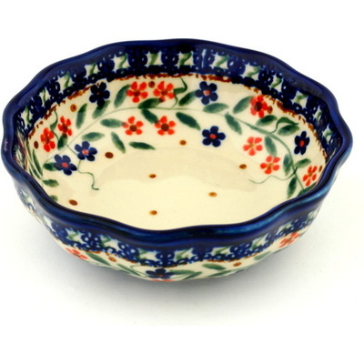 Polish Pottery Scalloped Bowl 5&quot;