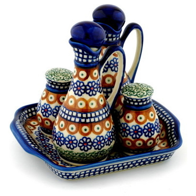 Polish Pottery Seasoning Set 8&quot;