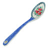 Polish Pottery Serving Spoon 13&quot; Red Pansy