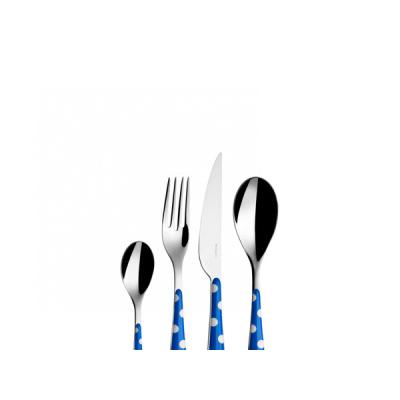 Polish Pottery Set of cutlery 4pcs set of 4 Blue Daylily