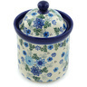 Polish Pottery Small Canister 6&quot; Soft Starry Flowers UNIKAT