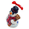 Polish Pottery Snowman Ornament 4&quot; Abundant Beauty