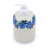 Polish Pottery Soap Dispenser 5&quot; Blue Rose