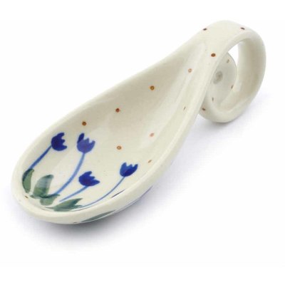 Polish Pottery Spoon 5&quot; Water Tulip