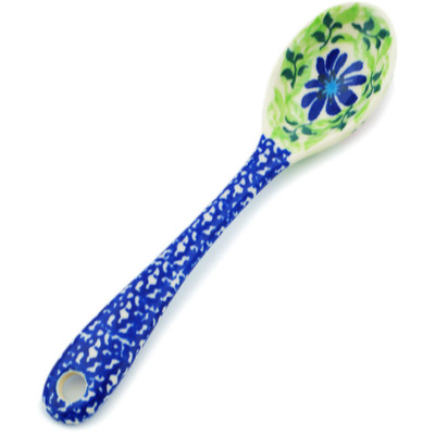 Polish Pottery Spoon 6&quot; Poppies Obsession UNIKAT