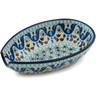 Polish Pottery Spoon Rest 5&quot; Blue Ice