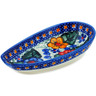 Polish Pottery Spoon Rest 5&quot; Bold Pansy