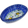 Polish Pottery Spoon Rest 5&quot; Happy Goldfinch