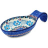 Polish Pottery Spoon Rest 7&quot; Blooming Blues