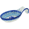 Polish Pottery Spoon Rest 7&quot; Blue Herring Waters