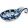 Polish Pottery Spoon Rest 7&quot; Flowers At Dusk