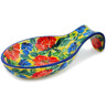 Polish Pottery Spoon Rest 7&quot; Flowers Collected On A Sunny Day UNIKAT