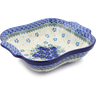 Polish Pottery Square Baker with Handles 11&quot; Blue Dreams