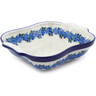 Polish Pottery Square Baker with Handles 11&quot; Blue Rose