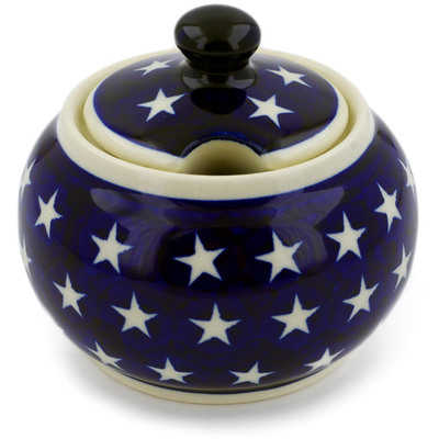 Polish Pottery Sugar Bowl 10 oz America The Beautiful