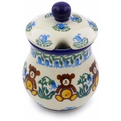 Polish Pottery Sugar Bowl 5 oz Childrens Baby Bear