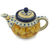 Polish Pottery Tea or Coffee Pot 13 oz Marigold Dreams UNIKAT
