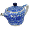 Polish Pottery Tea or Coffee Pot 17 oz Dreams In Blue UNIKAT