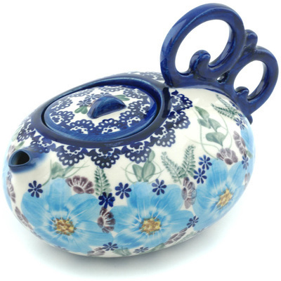 Polish Pottery Tea or Coffee Pot 27 oz Soft Touch UNIKAT