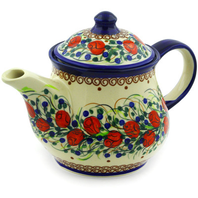 Polish Pottery Tea or Coffee Pot 40 oz UNIKAT
