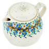 Polish Pottery Tea or Coffee Pot 42 oz Sweet Blooms UNIKAT