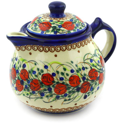 Polish Pottery Tea or Coffee Pot 42 oz UNIKAT