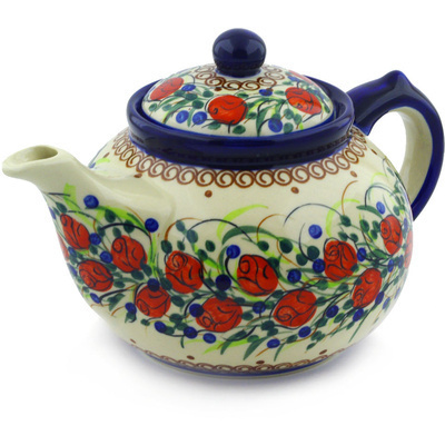 Polish Pottery Tea or Coffee Pot 44 oz UNIKAT