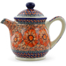 Polish Pottery Tea or Coffee Pot 5 cups Fire Poppies UNIKAT