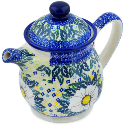 Polish Pottery Tea or Coffee Pot 5 cups Floral Fantasy